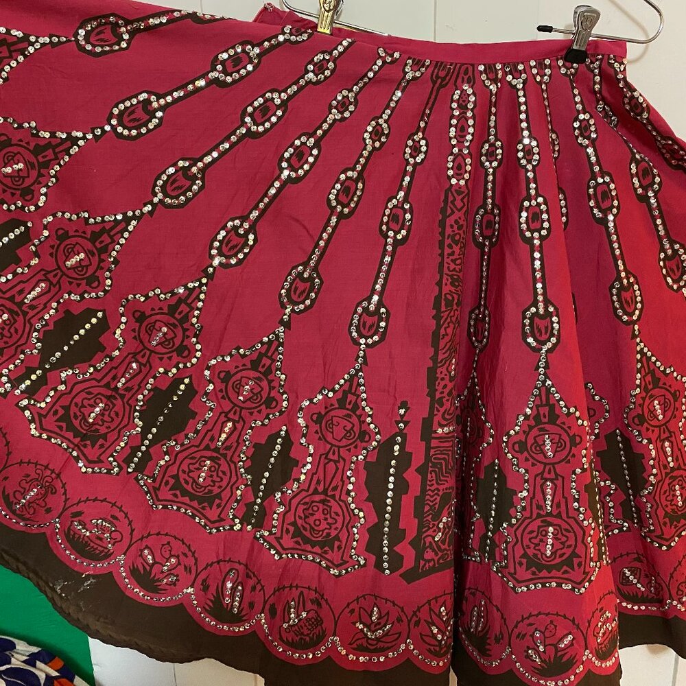 vintage 1950's style sequined full skirt